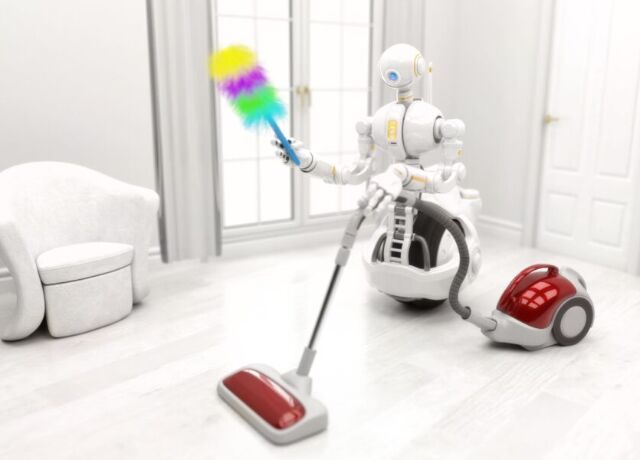 <p>10 il sonra ev işlərini artıq robotlar edəcək</p>