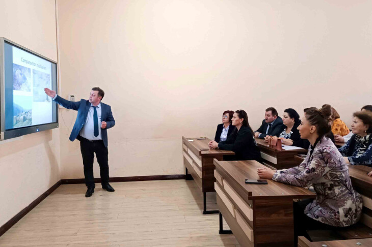 <p>BDU tələbələri Azərbaycanda nadir növlərin mühafizəsi ilə bağlı məlumatlandırılıb</p>
