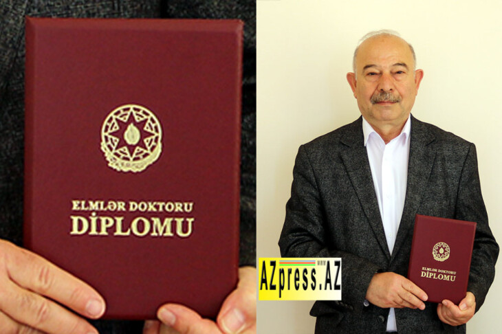 <p>Rəsədxana əməkdaşı elmlər doktoru diplomu alıb</p>