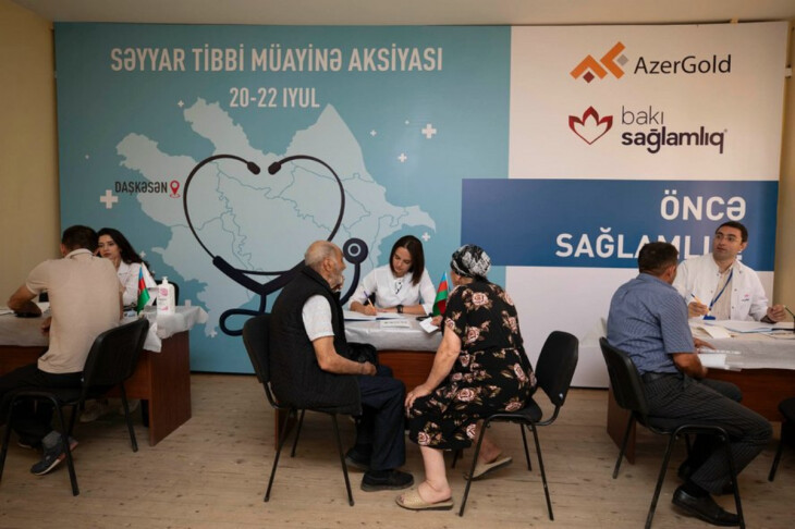<p>“AzerGold” QSC-nin təşkilatçılığı ilə Daşkəsəndə növbəti tibbi müayinə aksiyasına başlanılıb </p>
