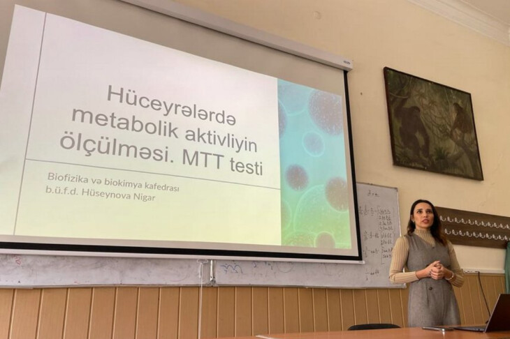 <p>BDU-da hüceyrələrdə metabolik aktivliyin ölçülməsinə dair elmi seminar<br />
 </p>